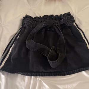 Mustard Seed Black Mini Skirt with Belt